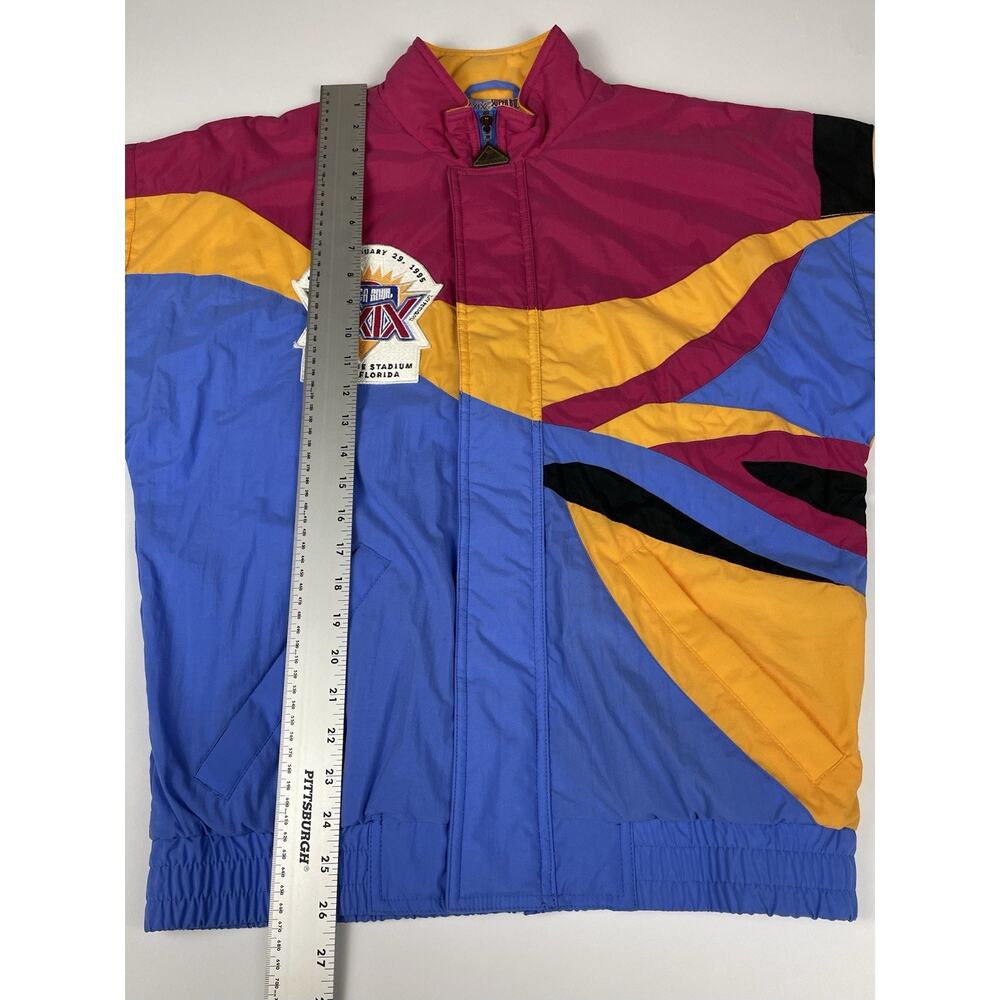 Rare vintage 1995 Apex Proline Super Bowl XXlX NFL jacket Small 49ers Vs Charger - Picture 13 of 15